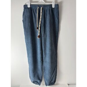 KIDORIMAN Corduroy Drawstring Jogger Biraki Pants Blue XXL READ